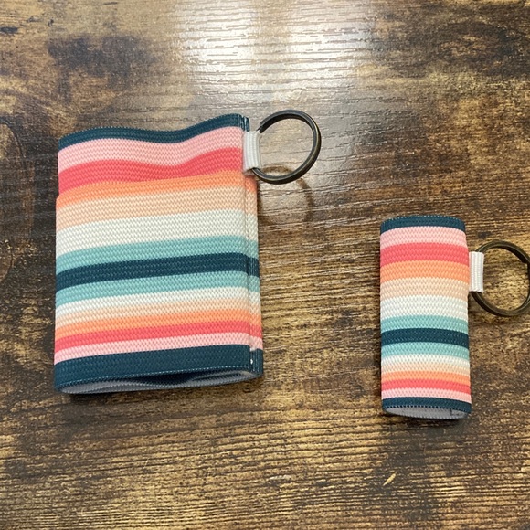Striped Key & Card Holder Set - Picture 2 of 2